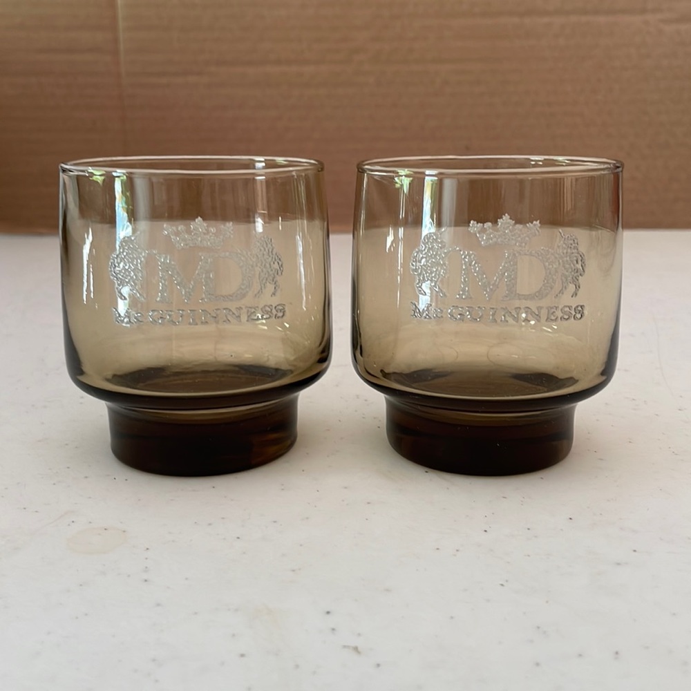 Two McGuinness Liqueur Bar Glasses 3 1/4”